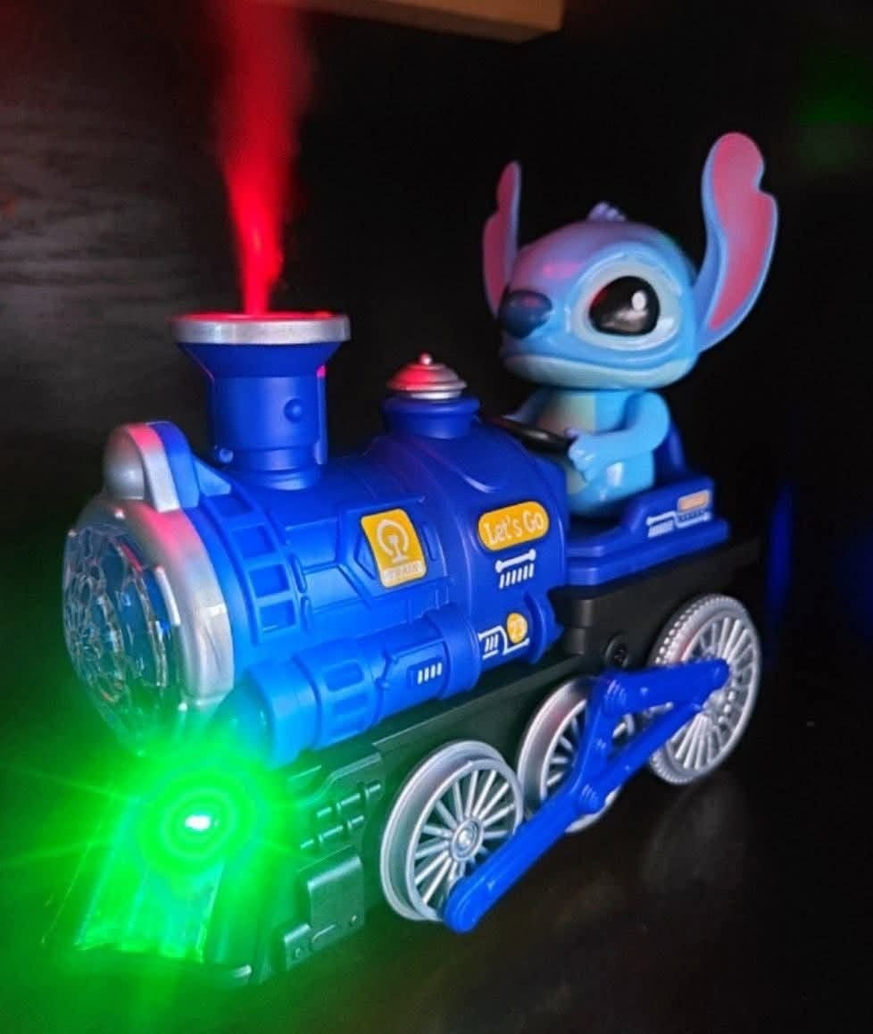 Stitch Electric Spray Train Toy with Lights & Sound