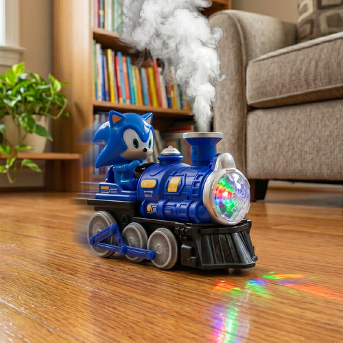 Sonic Electric Spray Train Toy with Lights & Sound — alternate view