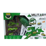 Military Deformable Track Aircraft Vehicle Play Set