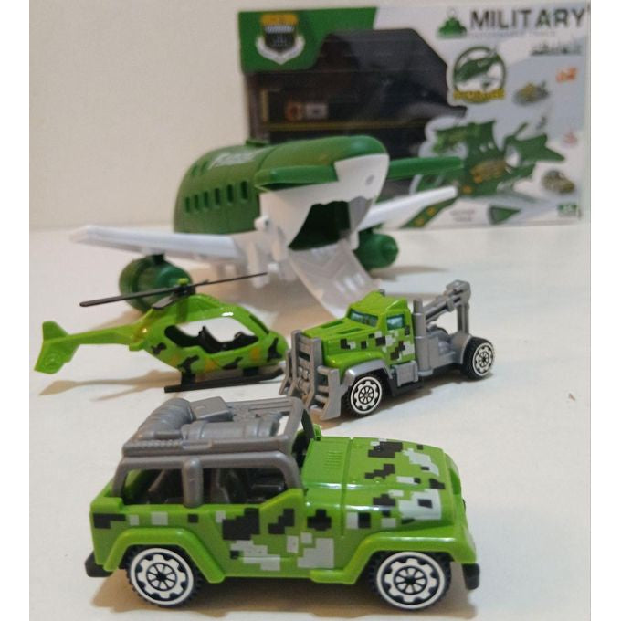 Military Deformable Track Aircraft Vehicle Play Set