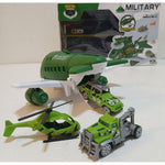 Military Deformable Track Aircraft Vehicle Play Set