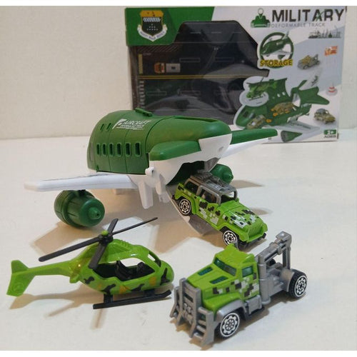 Military Deformable Track Aircraft Vehicle Play Set