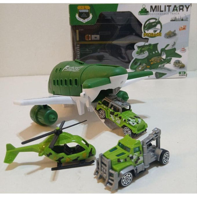 Military Deformable Track Aircraft Vehicle Play Set