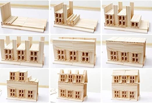 طقم Wooden Creative Building Blocks