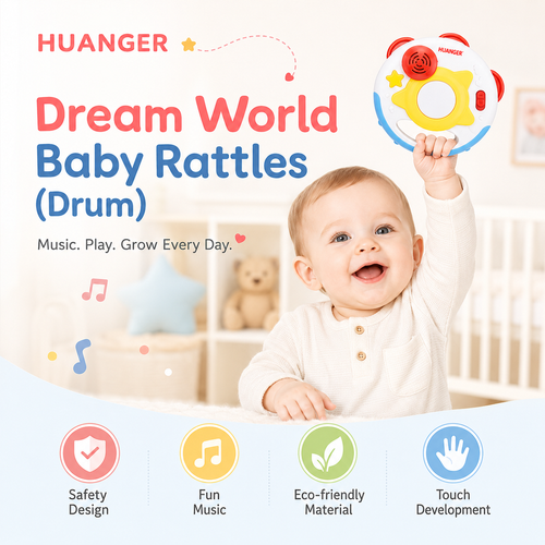 لعبة Dream World Baby Rattles Drum Toy