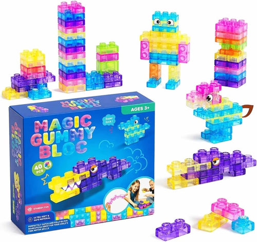 Magic Gummy Bloc Building Blocks Set – 40 Pieces