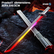 Cyberpunk Neon LED Spark Sword with Sound & Fog