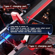 Cyberpunk Neon LED Spark Sword with Sound & Fog