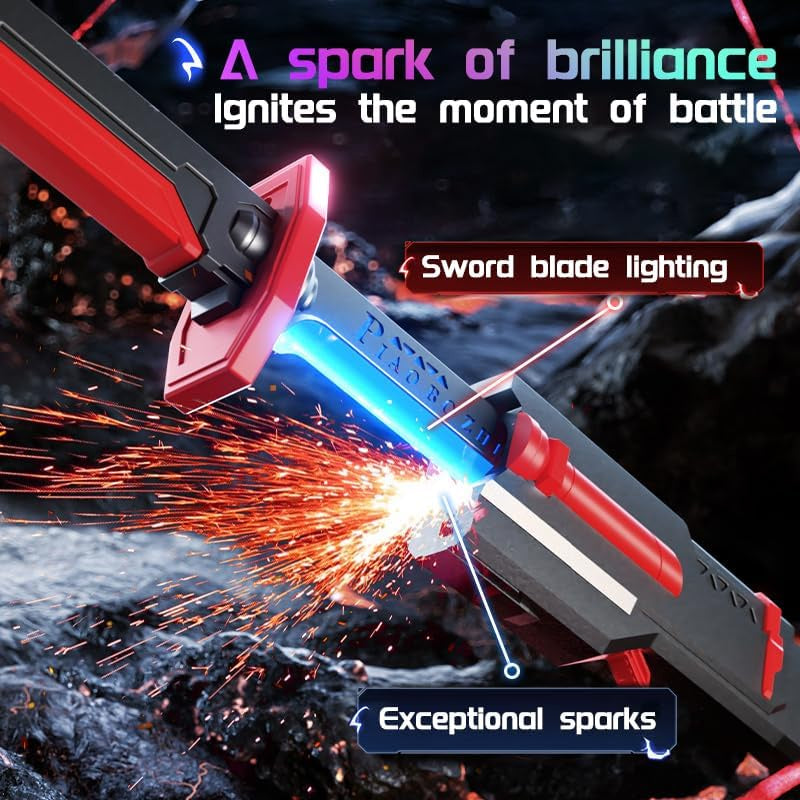 Cyberpunk Neon LED Spark Sword with Sound & Fog