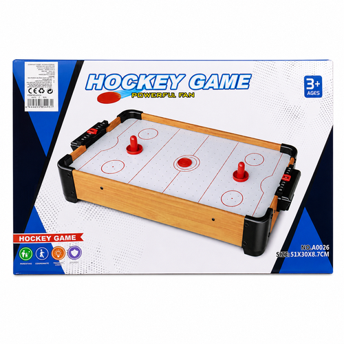 Wooden Air Hockey Table Game — alternate view