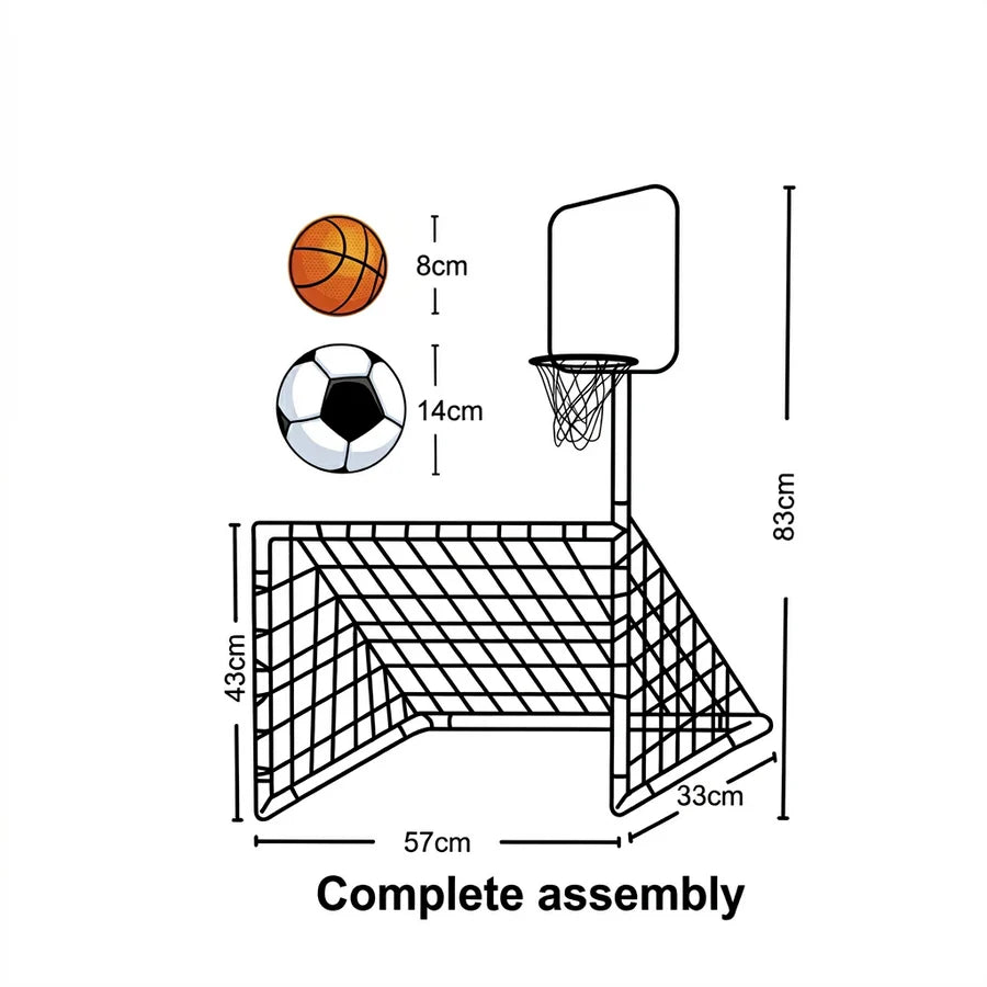 Two-In-One Sport Soccer & Basketball Activity Set