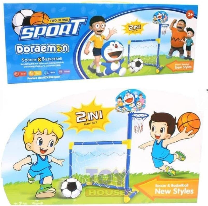 Two-In-One Sport Soccer & Basketball Activity Set
