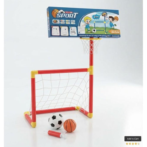 Two-In-One Sport Soccer & Basketball Activity Set