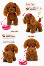 Walking Plush Dog Toy with Sound – Brown