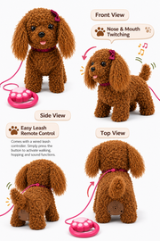 Walking Plush Dog Toy with Sound – Brown