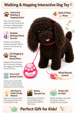 Walking Plush Dog Toy with Sound– Dark Brown