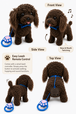 Walking Plush Dog Toy with Sound– Dark Brown