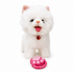 Walking Plush Cat Toy with Sound – White