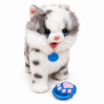 Walking Plush Cat Toy with Sound- Gray