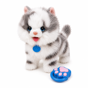 Walking Plush Cat Toy with Sound- Gray