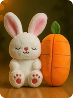 Carrot Bunny Plush Toy with Music & Sound