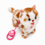 Walking Plush Cat Toy with Sound- Beige