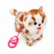 Walking Plush Cat Toy with Sound- Beige 