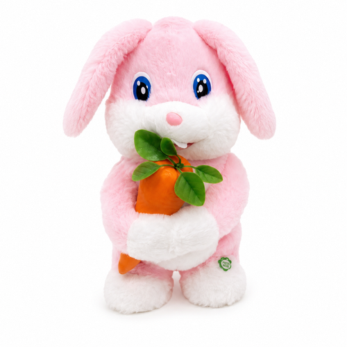 Dancing Rabbit Plush Toy with Music – pink