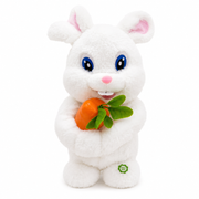 Dancing Rabbit Plush Toy with Music – White