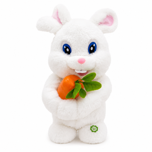 Dancing Rabbit Plush Toy with Music – White