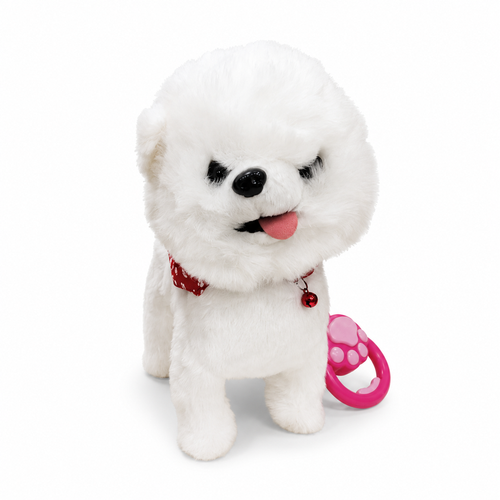 Walking Plush Dog Toy with Sound -White