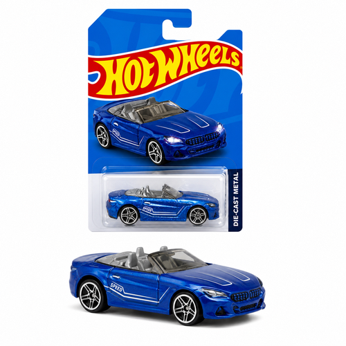 Hot Wheels Blue Convertible Sports Car 1:64