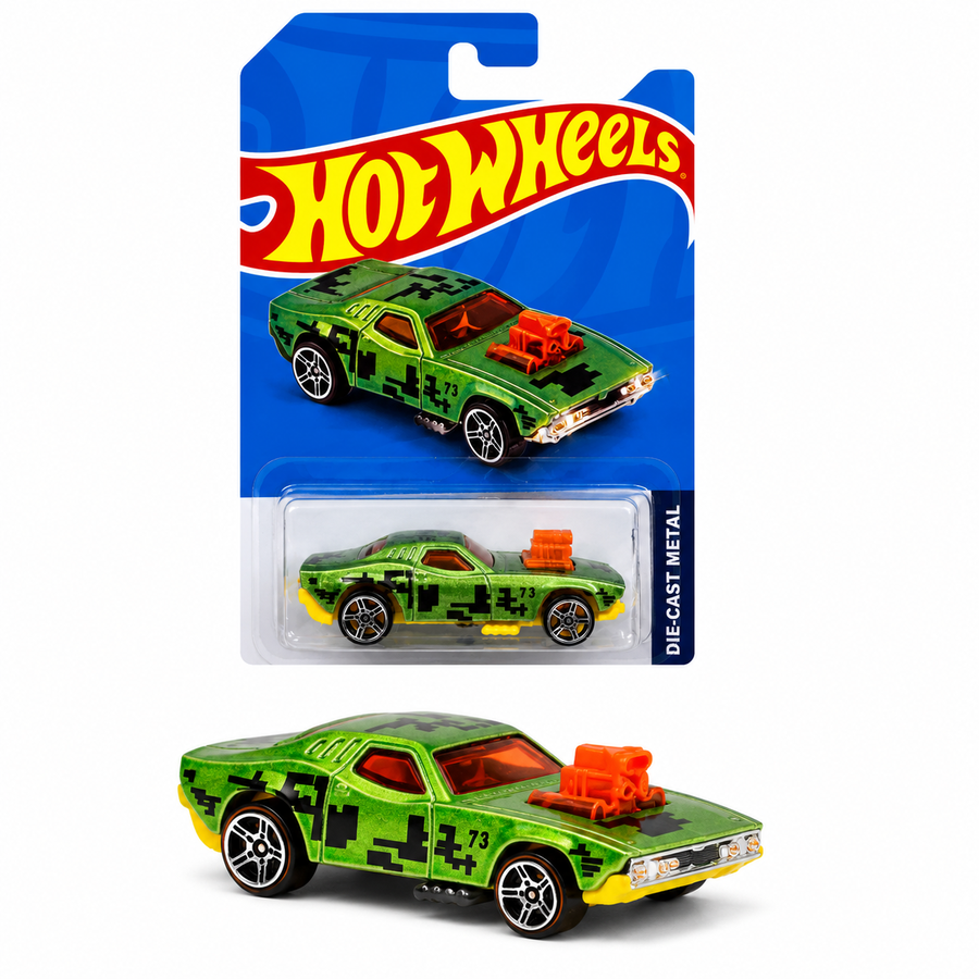 Hot Wheels Green 73 Muscle Car 1:64