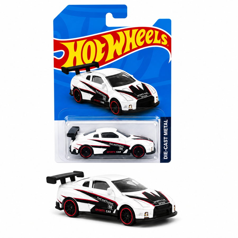 Hot Wheels White 66 Sports Car 1:64