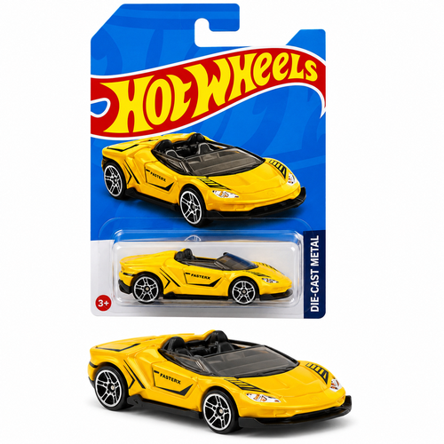 Hot Wheels FasterX Yellow Die-Cast Car 1:64