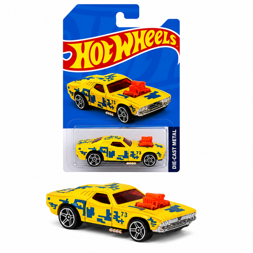 Hot Wheels Yellow 73 Muscle Car 1:64