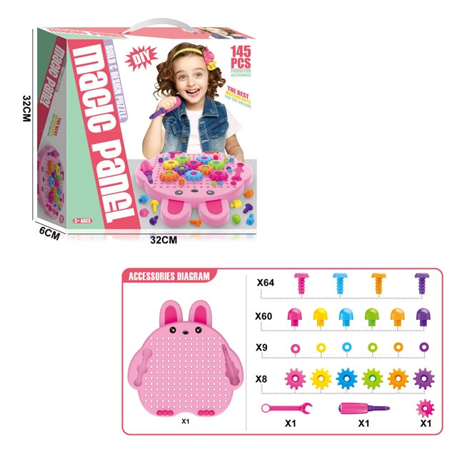 Magic Panel DIY Build & Design Puzzle – 145 Pcs
