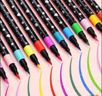 48PCS Glitter Dual Tip Marker Pen Set