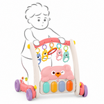 Huanger Piano Fitness Baby Walker-Pink