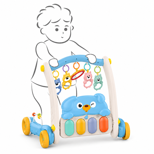 Huanger Piano Fitness Baby Walker – Blue