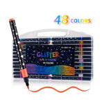 48PCS Glitter Dual Tip Marker Pen Set