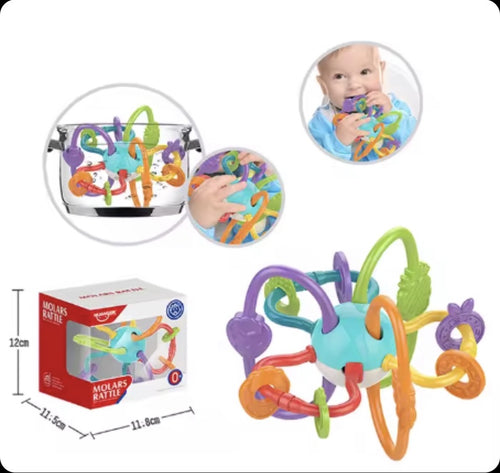 Huanger Molars Rattle & Teething Sensory Ball Toy