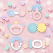 Huanger Baby Rattles & Teething Toys Gift Set (6 Pieces)