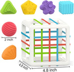 Huanger Shape Sorting Baby Toy – Sensory Sorting Cube (12+ Months)