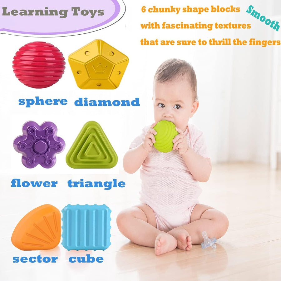 Huanger Shape Sorting Baby Toy – Sensory Sorting Cube (12+ Months)