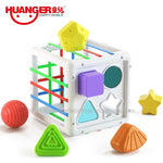 Huanger Shape Sorting Baby Toy Cube – 10 Pieces (18+ Months)