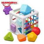 Huanger Shape Sorting Baby Toy Cube – 10 Pieces (18+ Months)