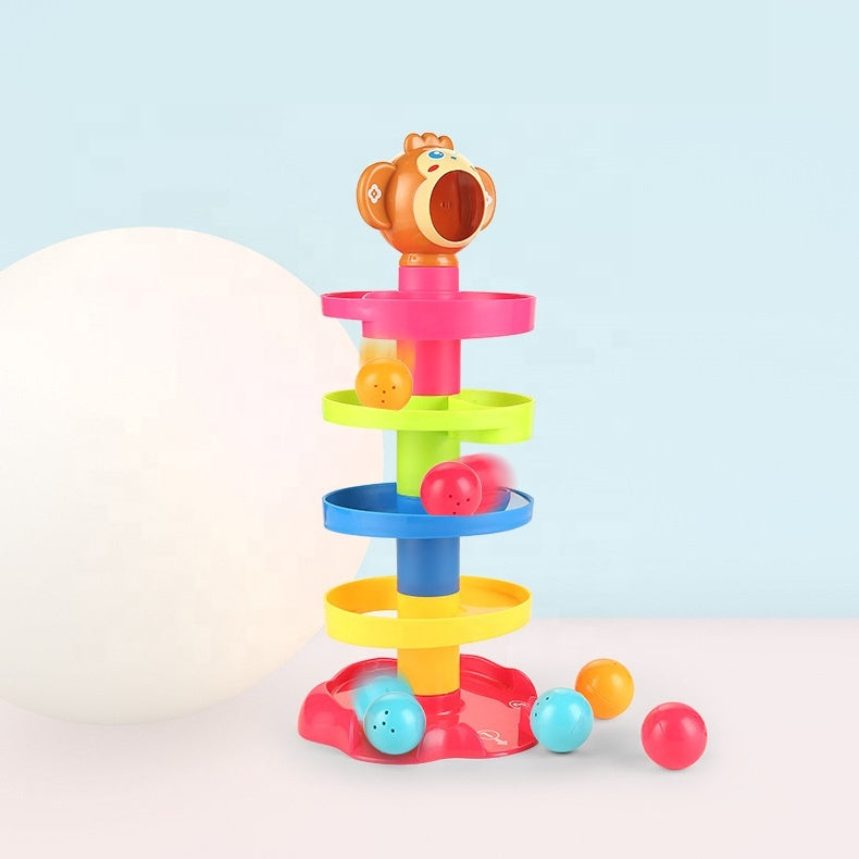 Huanger Roll Ball Tower – Ball Drop Track Toy (18+ Months)