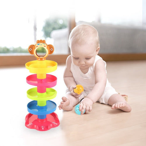 Huanger Roll Ball Tower – Ball Drop Track Toy (18+ Months)