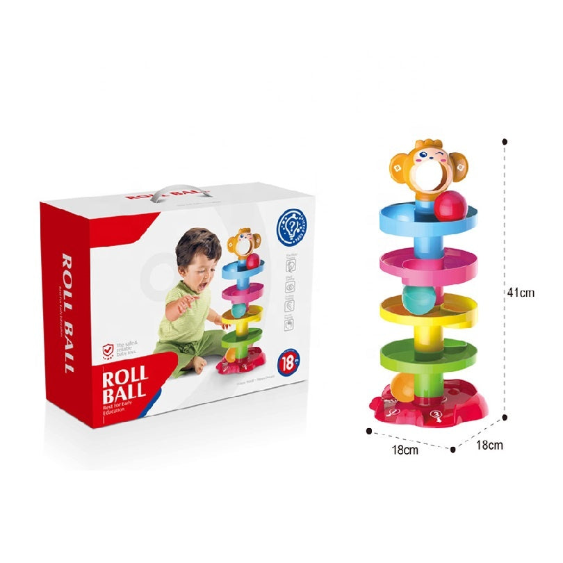 Huanger Roll Ball Tower – Ball Drop Track Toy (18+ Months)